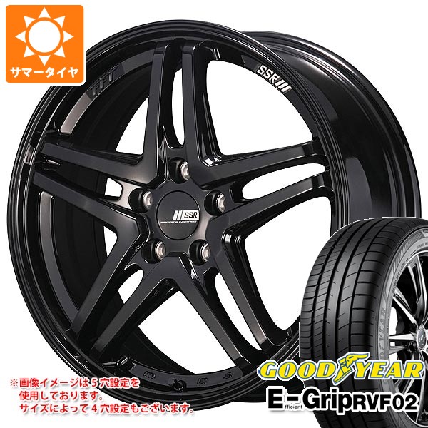 【タイヤ交換対象】サマータイヤ 235/50R18 101W XL グッドイヤー エフィシエントグリップ RVF02 SSR GTV06 8.0-18 タイヤホイール4本セット