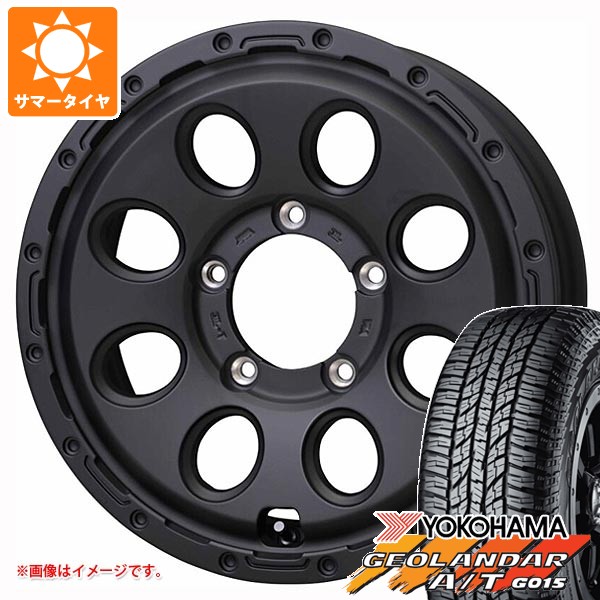 【タイヤ交換対象】スズキ ジムニー JB64W用 サマータイヤ ヨコハマ ジオランダー A/T G015 LT225/75R16 115/112R アウトラインホワイトレター マッドクロス リーコン 5.5-16 タイヤホイール4本セット