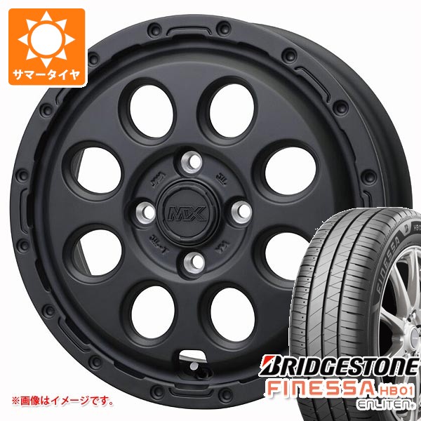 【タイヤ交換対象】スズキ キャリイ DA16T用 サマータイヤ ブリヂストン フィネッサ HB01 165/60R15 77H マッドクロス リーコン 4.5-15 タイヤホイール4本セット