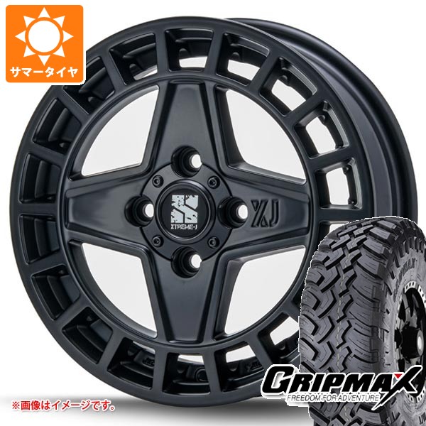 【タイヤ交換対象】スズキ ハスラー用 サマータイヤ グリップマックス マッドレイジ M/T 195R14C 106/104Q ホワイトレター MLJ エクストリームJ クアッド 4.5-14 タイヤホイール4本セット