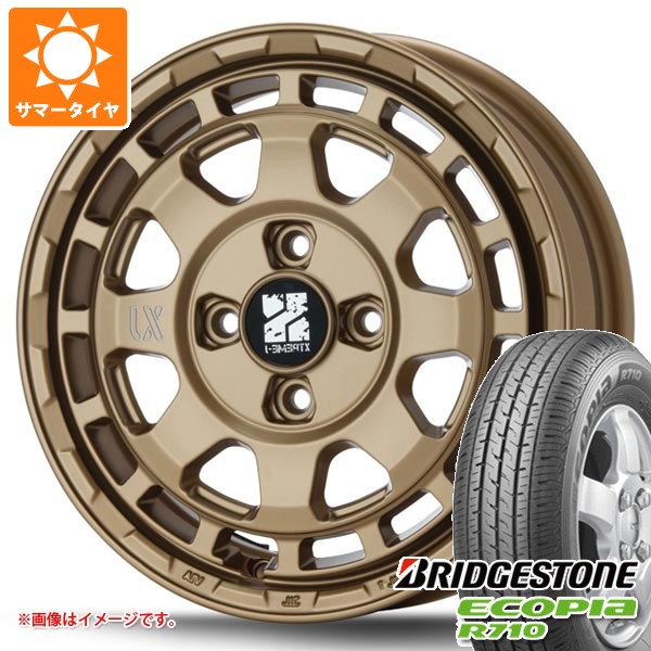 【タイヤ交換対象】スズキ キャリイ DA16T用 サマータイヤ ブリヂストン エコピア R710 165/80R14 91/90N MLJ エクストリームJ サバンザ 4.5-14 タイヤホイール4本セット