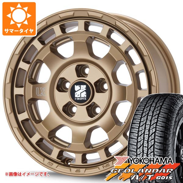 【タイヤ交換対象】ミツビシ デリカD5用 サマータイヤ ヨコハマ ジオランダー A/T G015 LT225/75R16 115/112R アウトラインホワイトレター MLJ エクストリームJ サバンザ 7.0-16 タイヤホイール4本セット