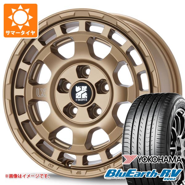【タイヤ交換対象】ニッサン T31エクストレイル用 2026年製 サマータイヤ ヨコハマ ブルーアースRV RV03 215/65R16 98H MLJ エクストリームJ サバンザ 7.0-16 タイヤホイール4本セット