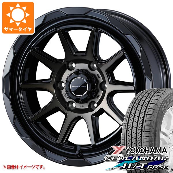 【タイヤ交換対象】トヨタ ランドクルーザー300用 サマータイヤ ヨコハマ ジオランダー H/T G056 P265/65R18 112T ブラックレター マッドヴァンス06 8.5-18 タイヤホイール4本セット