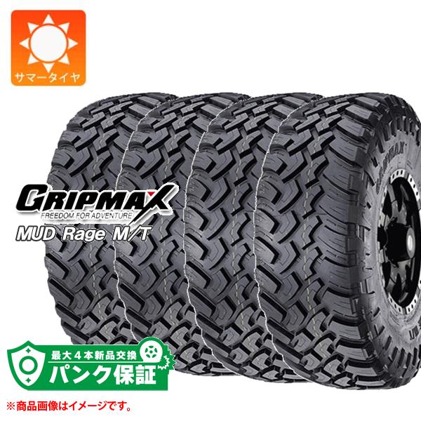 パンク保証付き【プランC】4本 サマータイヤ 6.50R16 110/105Q グリップマックス マッドレイジ M/T ホワイトレター GRIP MAX MUD Rage M/T