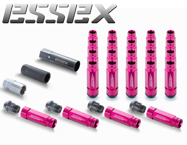 6穴車用 24個 ESSEX エセックス 2ピースシェルナット ロング ローレット M12x1.5/M12x1.25 19HEX 全長:75mm｜タイヤ1番OFF-ROAD