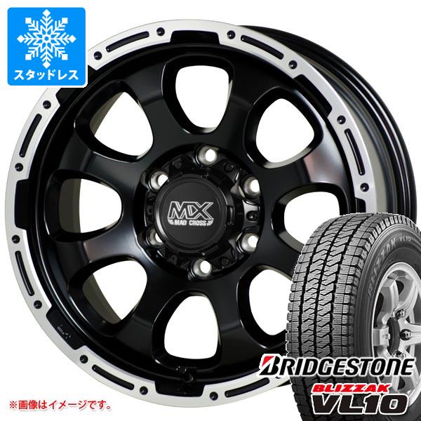 【タイヤ交換対象】NV350キャラバン E26用 スタッドレス ブリヂストン ブリザック VL10 195/80R15 107/105N マッドクロスグレイス タイヤホイール4本セット