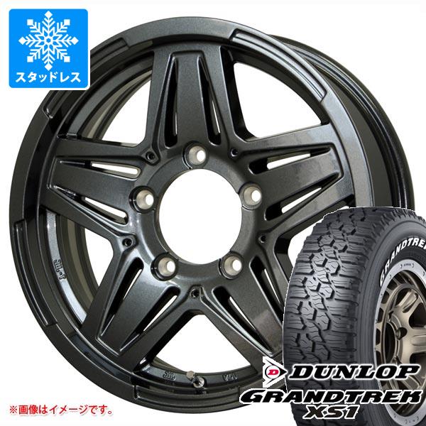 【タイヤ交換対象】スズキ ジムニーノマド JC74W用 スタッドレス ダンロップ グラントレック XS1 LT215/70R16 100/97N ホワイトレター マッドクロス JB-01 タイヤホイール4本セット