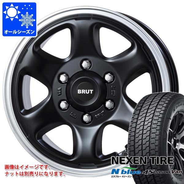 【タイヤ交換対象】トヨタ ハイエース 200系用 オールシーズンタイヤ ネクセン エヌブルー 4シーズン バン 215/65R16 109/107T ブルート BR-44 6.5-16 タイヤホイール4本セット