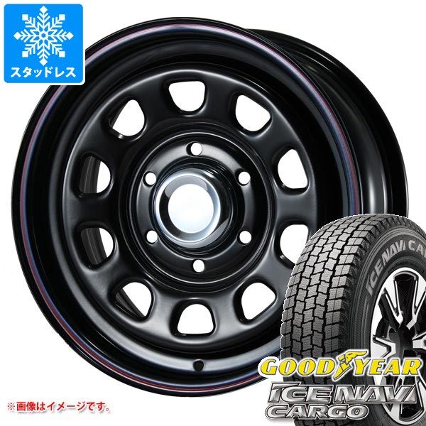 【タイヤ交換対象】トヨタ ハイエース 200系用 スタッドレス グッドイヤー アイスナビカーゴ 195/80R15 107/105N MLJ デイトナ SS タイヤホイール4本セット