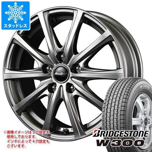 【タイヤ交換対象】スタッドレスタイヤ ブリヂストン W300 145/80R12 80/78N (145R12 6PR相当) ＆ MIDホイールズ V25 4.0-12 タイヤホイール4本セット145/80-12 BRIDGESTONE W300 38,675円