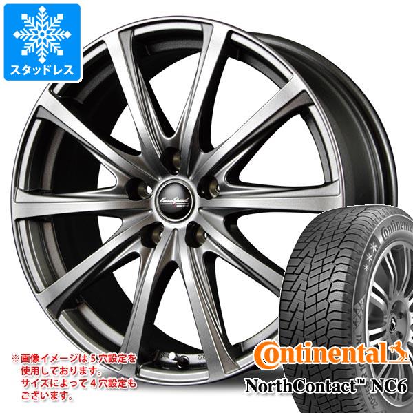 【タイヤ交換対象】スタッドレスタイヤ コンチネンタル ノースコンタクト NC6 175/65R14 82T ＆ MIDホイールズ V25 5.5-14 タイヤホイール4本セット175/65-14 CONTINENTAL NorthContact NC6