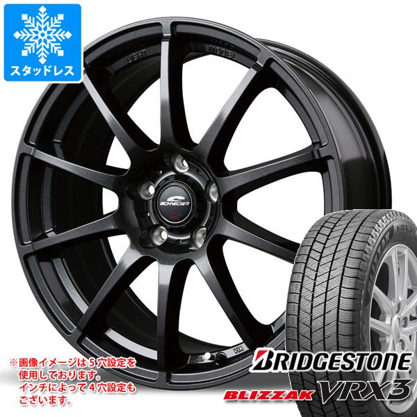 【タイヤ交換対象】スタッドレスタイヤ ブリヂストン ブリザック VRX3 235/60R18 107Q XL ＆ MIDホイールズ スタッグ 8.0-18 タイヤホイール4本セット235/60-18 BRIDGESTONE BLIZZAK VRX3