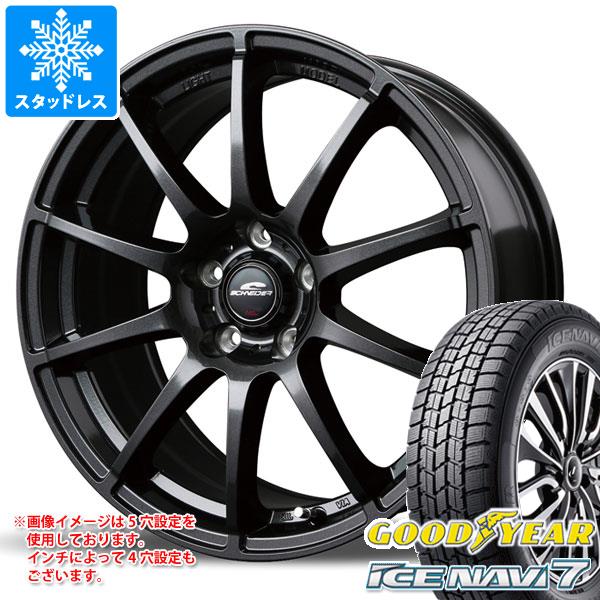 【タイヤ交換対象】スタッドレスタイヤ グッドイヤー アイスナビ7 155/65R14 75Q ＆ MIDホイールズ スタッグ 4.5-14 タイヤホイール4本セット155/65-14 GOODYEAR ICE NAVI7 42,060円
