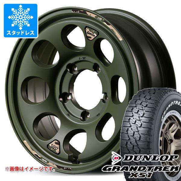 【タイヤ交換対象】5本セット スズキ ジムニーノマド JC74W用 スタッドレス ダンロップ グラントレック XS1 LT215/70R16 100/97N ホワイトレター ウシャリン タイヤホイール5本セット