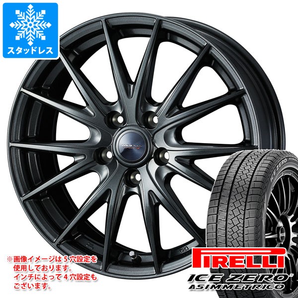【タイヤ交換対象】スタッドレスタイヤ ピレリ アイスゼロアシンメトリコ SUV 235/60R18 107H XL ＆ ヴェルヴァ スポルト2 7.5-18 タイヤホイール4本セット235/60-18 PIRELLI ICE ZERO ASIMMETRICO SUV