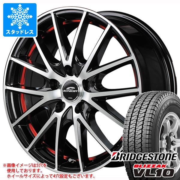 【タイヤ交換対象】スタッドレスタイヤ ブリヂストン ブリザック VL10 145/80R12 80/78N (145R12 6PR相当) ＆ MID ホイールズ RX27 4.0-12 タイヤホイール4本セット145/80-12 BRIDGESTONE BLIZZAK VL10