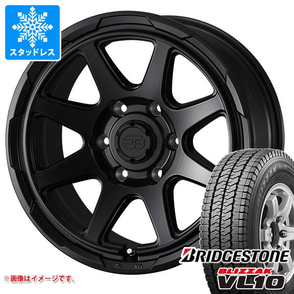 【タイヤ交換対象】ハイエース 200系用 スタッドレス ブリヂストン ブリザック VL10 195/80R15 107/105N スタットベルク タイヤホイール4本セット
