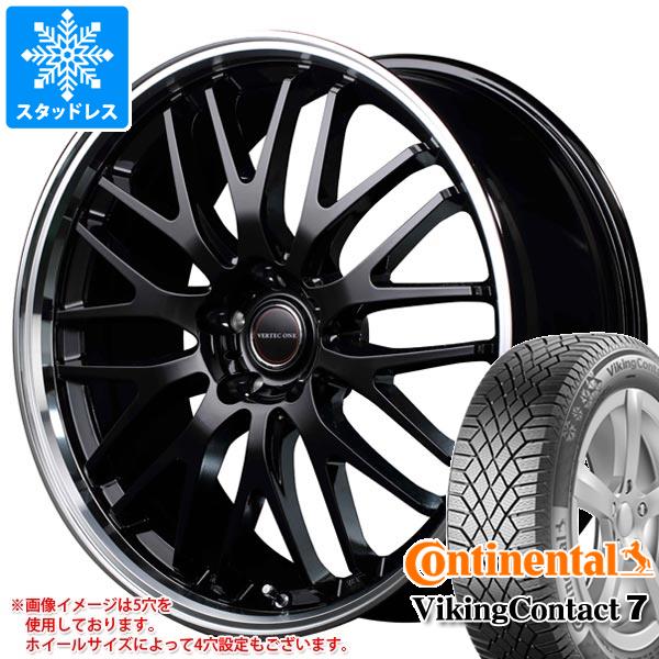 【タイヤ交換対象】スタッドレスタイヤ コンチネンタル バイキングコンタクト7 245/50R18 104T XL ＆ ヴァーテックワン エグゼ10 8.0-18 タイヤホイール4本セット245/50-18 CONTINENTAL VikingContact7