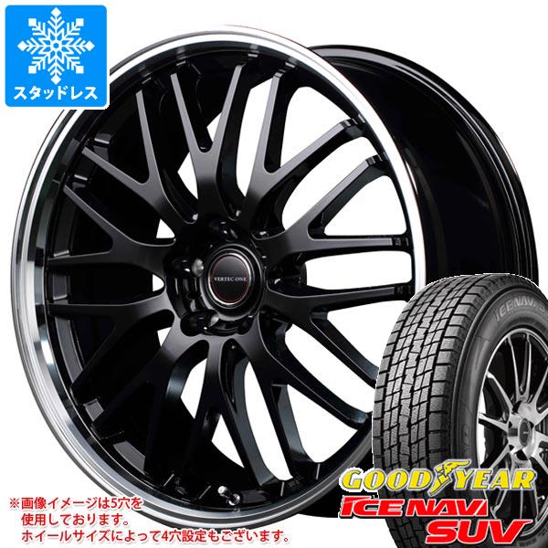 【タイヤ交換対象】スタッドレスタイヤ グッドイヤー アイスナビ SUV 225/55R19 99Q ＆ ヴァーテックワン エグゼ10 8.0-19 タイヤホイール4本セット225/55-19 GOODYEAR ICE NAVI SUV