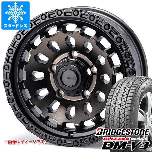【タイヤ交換対象】スズキ ジムニーシエラ JB74W用 スタッドレス ブリヂストン ブリザック DM-V3 215/70R16 100Q エアージー ヴァルカン タイヤホイール4本セット