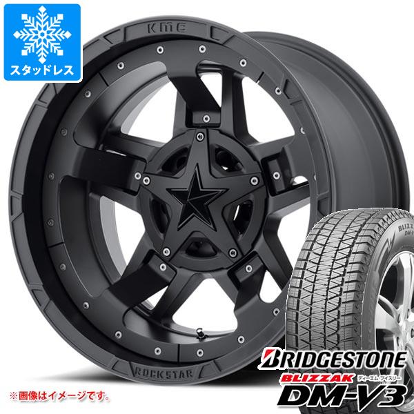 【タイヤ交換対象】ジープ ラングラー JK/JL系用 スタッドレス ブリヂストン ブリザック DM-V3 265/65R18 116Q XL KMC XD827 ロックスター3 タイヤホイール4本セット
