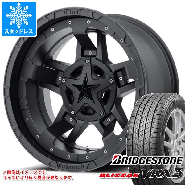 【タイヤ交換対象】ジープ ラングラー JK/JL系用 スタッドレス ブリヂストン ブリザック VRX3 265/65R18 116Q XL KMC XD827 ロックスター3 タイヤホイール4本セット