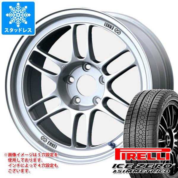 【タイヤ交換対象】スタッドレスタイヤ ピレリ アイスゼロアシンメトリコ 205/50R17 93H XL ＆ エンケイ レーシング RPF1 7.5-17 タイヤホイール4本セット205/50-17 PIRELLI ICE ZERO ASIMMETRICO