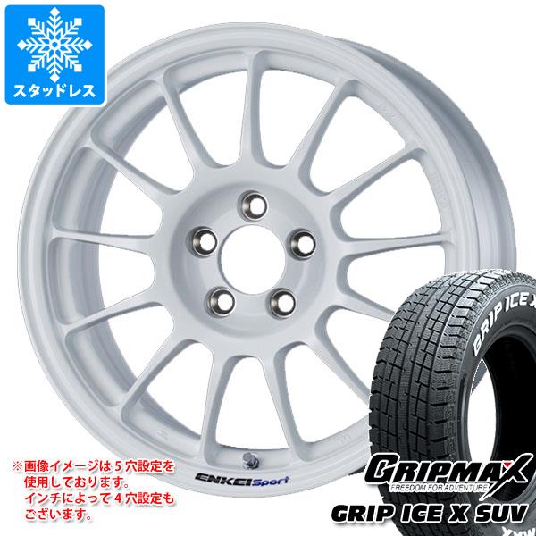【タイヤ交換対象】スタッドレスタイヤ グリップマックス グリップアイスエックス SUV 215/65R16 98T ホワイトレター & エンケイ スポーツ RC-T5 7.0-16 タイヤホイール4本セット215/65-16 GRIP MAX GRIP ICE X SUV WL|タイヤ1番OFF-ROAD
