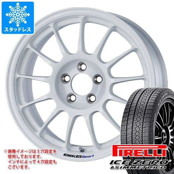 【タイヤ交換対象】スタッドレスタイヤ ピレリ アイスゼロアシンメトリコ 205/60R16 96H XL ＆ エンケイ スポーツ RC-T5 7.0-16 タイヤホイール4本セット205/60-16 PIRELLI ICE ZERO ASIMMETRICO