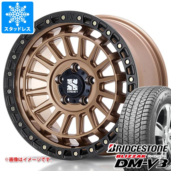 【タイヤ交換対象】ミツビシ デリカD5用 スタッドレス ブリヂストン ブリザック DM-V3 215/70R16 100Q MLJ エクストリームJ XJ08 タイヤホイール4本セット