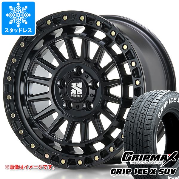 【タイヤ交換対象】ニッサン T32エクストレイル用 スタッドレス グリップマックス グリップアイスエックス SUV 225/70R16 103Q ホワイトレター MLJ エクストリームJ XJ08 タイヤホイール4本セット