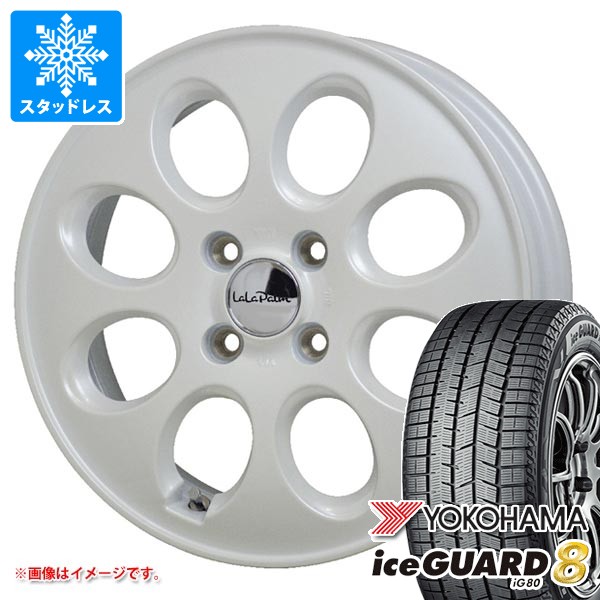 【タイヤ交換対象】スズキ ハスラー用 スタッドレス ヨコハマ アイスガードエイト iG80 165/65R14 79Q ララパーム オーバル タイヤホイール4本セット