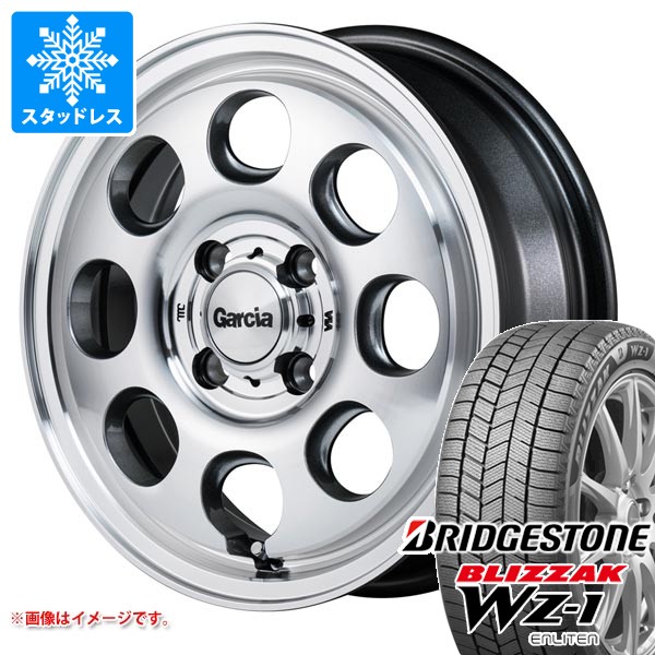 【タイヤ交換対象】スズキ ハスラー用 スタッドレス ブリヂストン ブリザック WZ-1 165/60R15 77Q ガルシア パーム8 タイヤホイール4本セット