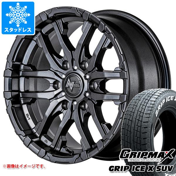 【タイヤ交換対象】ミツビシ トライトン LC2T用 スタッドレス グリップマックス グリップアイスエックス SUV 265/65R17 112T ホワイトレター ナイトロパワー M26 クロスファング タイヤホイール4本セット