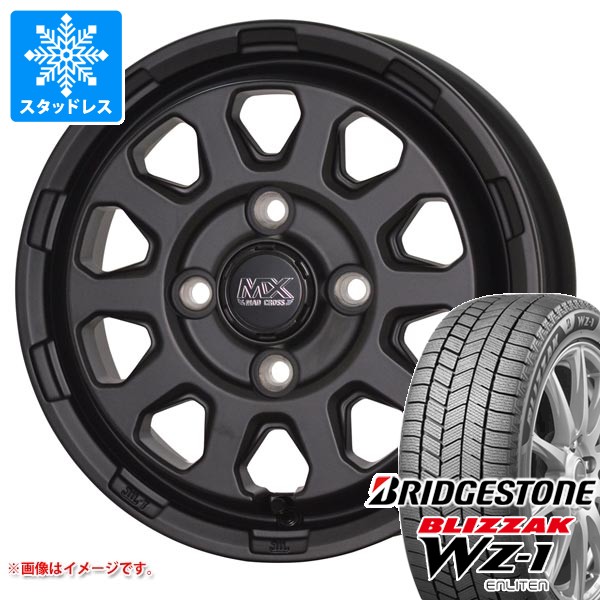 【タイヤ交換対象】スズキ ハスラー用 スタッドレス ブリヂストン ブリザック WZ-1 165/70R14 81Q マッドクロスレンジャー タイヤホイール4本セット