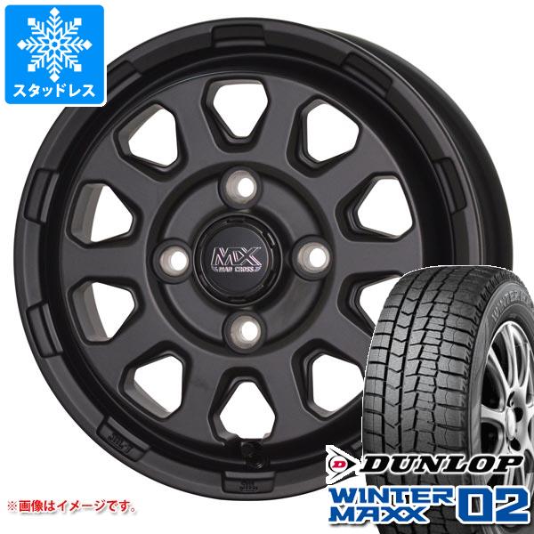 【タイヤ交換対象】スタッドレスタイヤ ダンロップ ウインターマックス02 WM02 165/60R15 77Q ＆ マッドクロスレンジャー 4.5-15 タイヤホイール4本セット165/60-15 DUNLOP WINTER MAXX 02 WM02