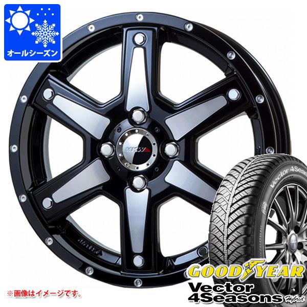 【タイヤ交換対象】オールシーズン 165/50R15 73H グッドイヤー ベクター 4シーズンズ ハイブリッド MKW MK-56 4.5-15 タイヤホイール4本セット