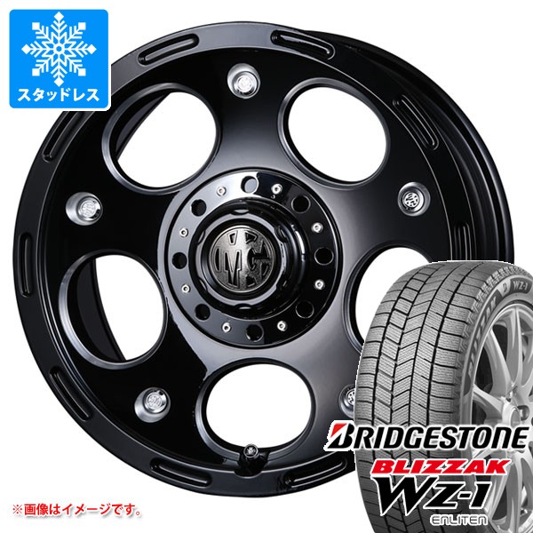 【タイヤ交換対象】5本セット スズキ ジムニー JB64W用 スタッドレス ブリヂストン ブリザック WZ-1 215/70R16 100Q クリムソン MG デーモン タイヤホイール5本セット