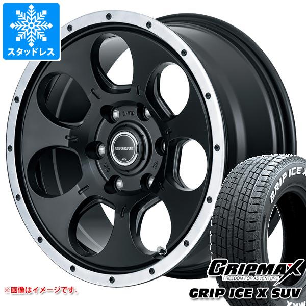 【タイヤ交換対象】ハイエース 200系用 スタッドレス グリップマックス グリップアイスエックス SUV 195/80R15 107/105N ホワイトレター ロードマックス WO-7 タイヤホイール4本セット