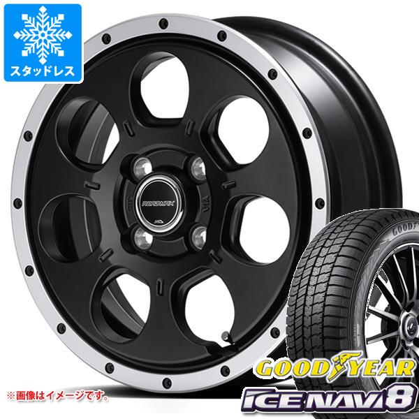 【タイヤ交換対象】ハスラー用 スタッドレス グッドイヤー アイスナビ8 165/70R14 81Q ロードマックス WO-7 タイヤホイール4本セット|タイヤ1番OFF-ROAD