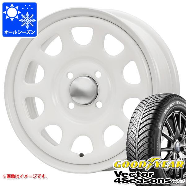【タイヤ交換対象】ハイゼットカーゴ S320系用 オールシーズンタイヤ グッドイヤー ベクター 4シーズンズ ハイブリッド 165/65R14 79H MLJ デイトナ SS 5.0-14 タイヤホイール4本セット｜タイヤ1番OFF-ROAD
