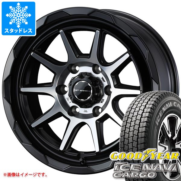 【タイヤ交換対象】トヨタ ハイエース 200系用 スタッドレス グッドイヤー アイスナビカーゴ 195/80R15 107/105N マッドヴァンス06 タイヤホイール4本セット