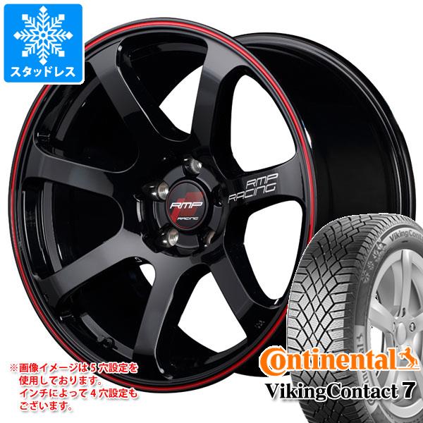 【タイヤ交換対象】スタッドレスタイヤ コンチネンタル バイキングコンタクト7 235/40R18 95T XL ＆ MID レーシング R07 8.0-18 タイヤホイール4本セット235/40-18 CONTINENTAL VikingContact7