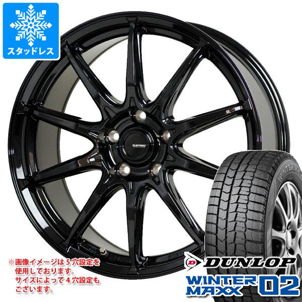 【タイヤ交換対象】クロストレック GU系用 スタッドレス ダンロップ ウインターマックス02 WM02 225/60R17 99Q ジースピード G-05 タイヤホイール4本セット