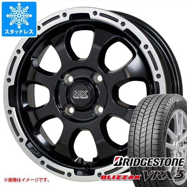 【タイヤ交換対象】ハスラー用 スタッドレス ブリヂストン ブリザック VRX3 165/65R14 79Q マッドクロスグレイス タイヤホイール4本セット|タイヤ1番OFF-ROAD