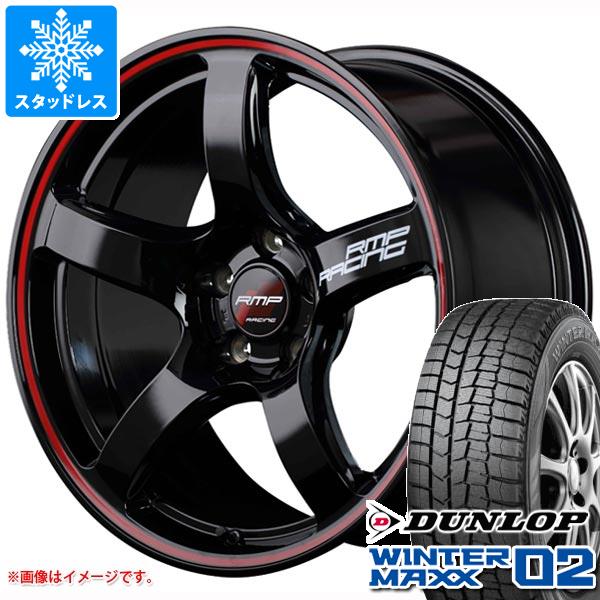 【タイヤ交換対象】2025年製 スタッドレスタイヤ ダンロップ ウインターマックス02 WM02 215/55R17 94Q ＆ MID レーシング R50 7.0-17 タイヤホイール4本セット215/55-17 DUNLOP WINTER MAXX02 WM02