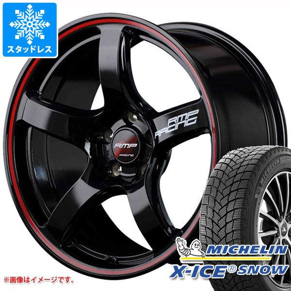 【タイヤ交換対象】2025年製 スタッドレスタイヤ ミシュラン エックスアイススノー 245/50R18 104H XL ＆ MID レーシング R50 7.5-18 タイヤホイール4本セット245/50-18 MICHELIN X-ICE SNOW
