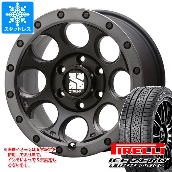 【タイヤ交換対象】デリカD:5用 スタッドレス ピレリ アイスゼロアシンメトリコ 225/60R18 100H MLJ エクストリームJ XJ03 タイヤホイール4本セット
