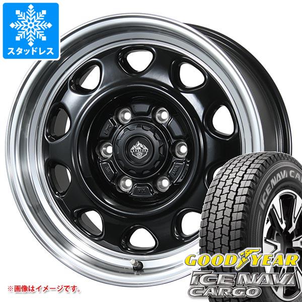 【タイヤ交換対象】トヨタ ハイエース 200系用 スタッドレス グッドイヤー アイスナビカーゴ 195/80R15 107/105N ランドフット SWZ タイヤホイール4本セット